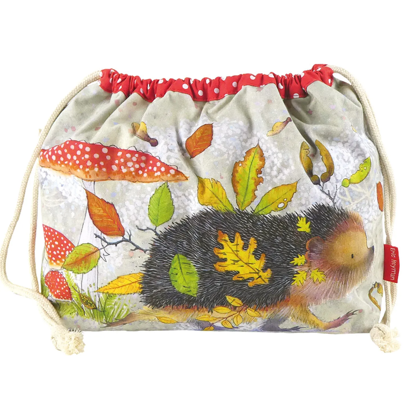 Emma Ball Hedgehog Drawstring Cotton Bag