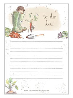 Paper Shed Design Hedgehog in Rain Boots To Do List Pad