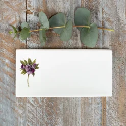 Toasted Crumpet Hellebore Bone China Rectangular Soap Dish