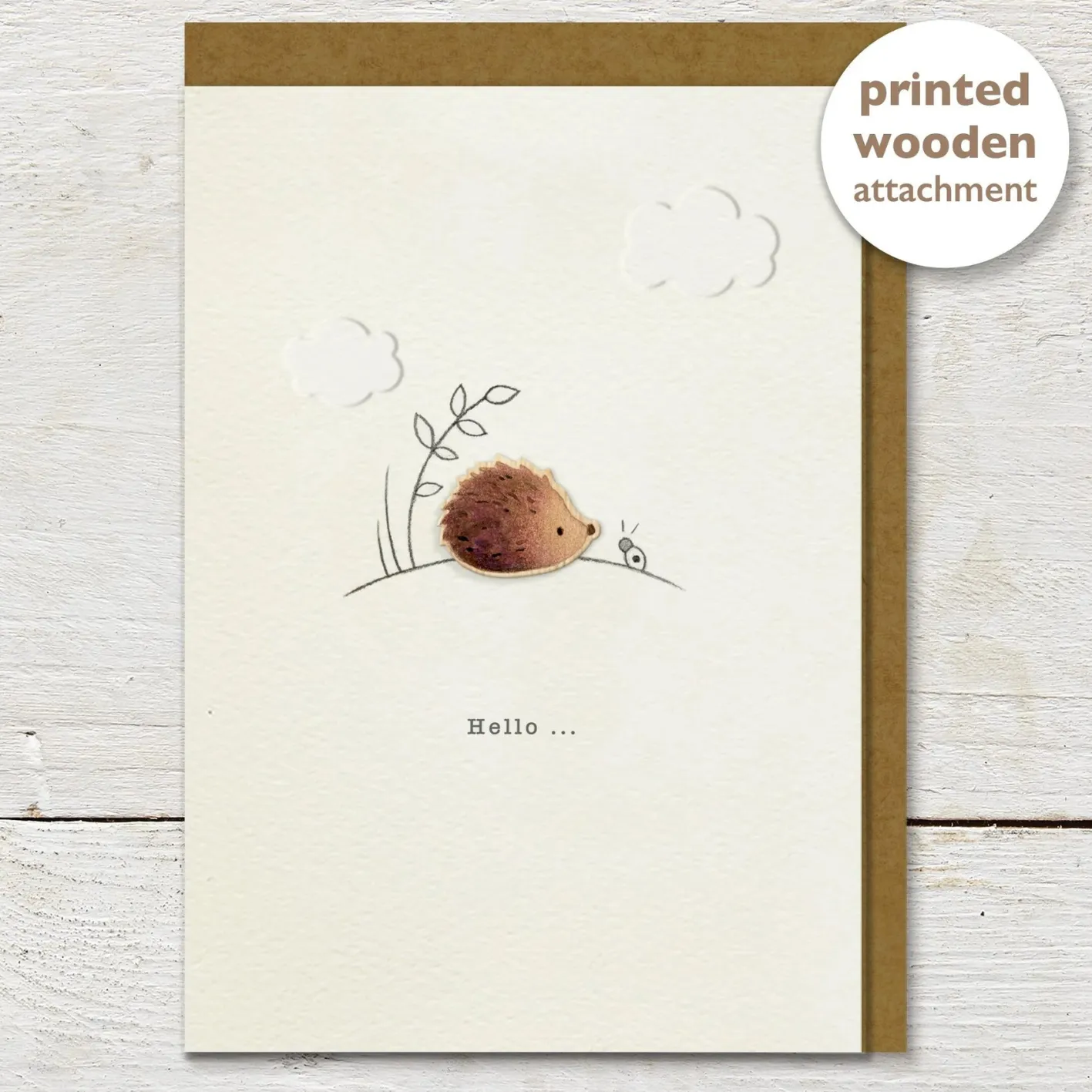 Ginger Betty Hello Hedgehog Greeting Card