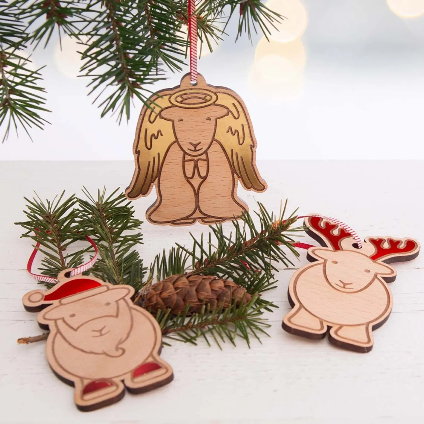 The Herdy Company Herdy Angel Wooden Christmas Decoration