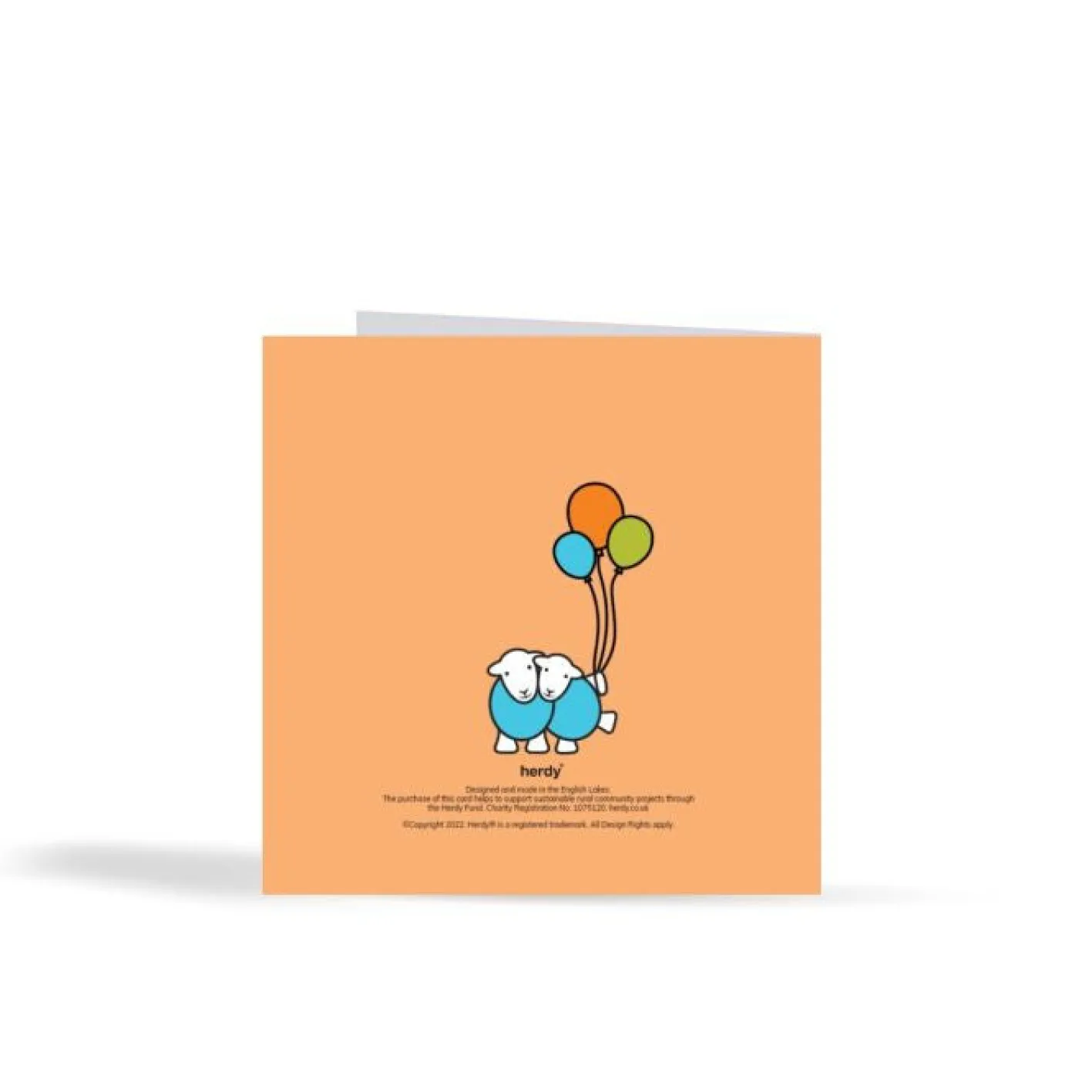 The Herdy Company Herdy Birthday Card - Orange