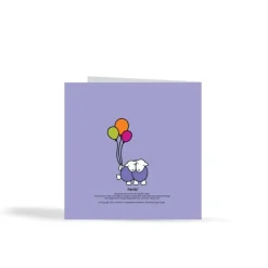 The Herdy Company Herdy Birthday Card - Purple