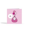 The Herdy Company Herdy Hello Baby Card - Pink