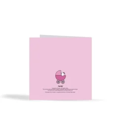 The Herdy Company Herdy Hello Baby Card - Pink