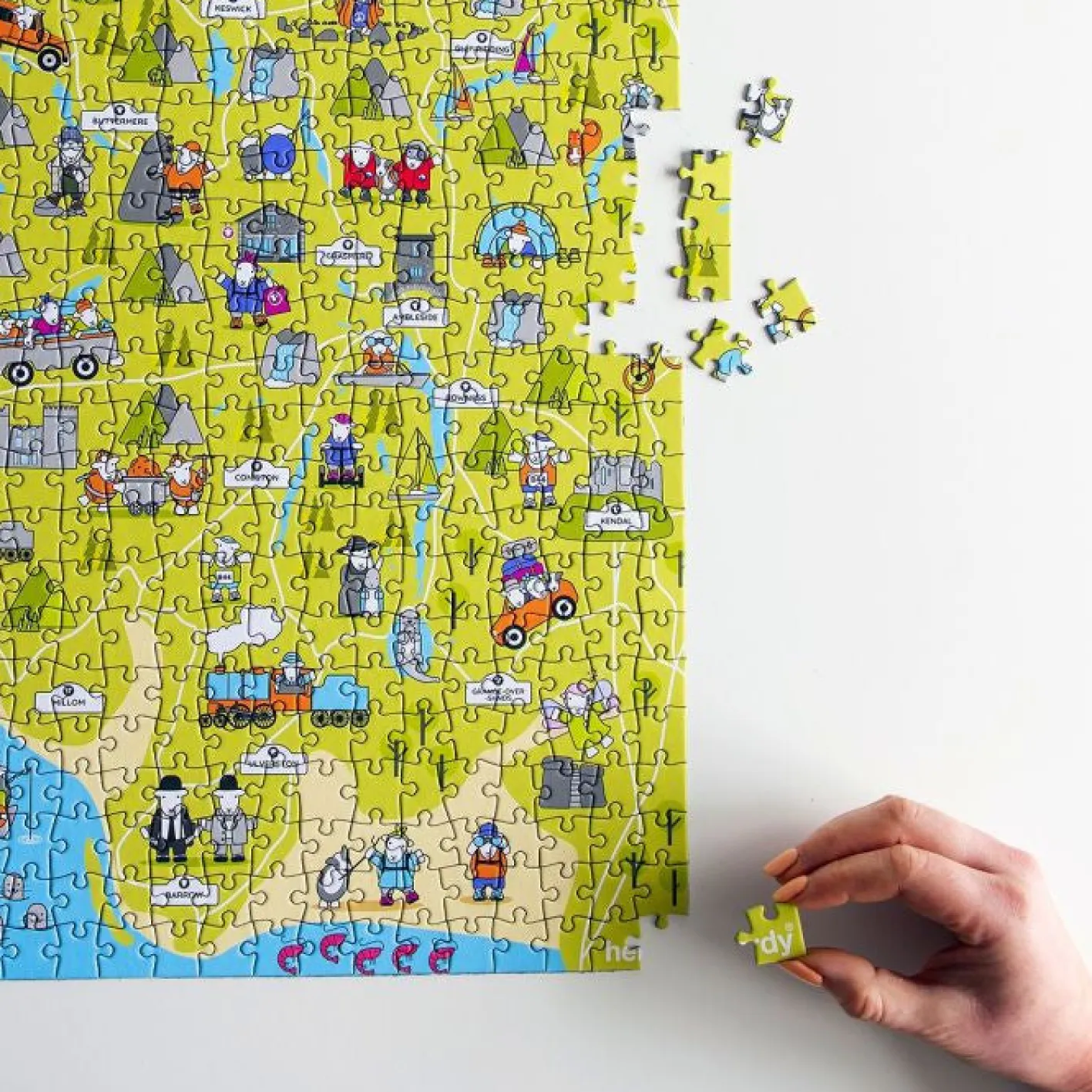 The Herdy Company Herdy Lake District Map Jigsaw Puzzle - 500 Piece Puzzle