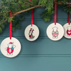 The Herdy Company Herdy Limited Edition China Christmas Tree Decorations (Set of 6)