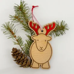 The Herdy Company Herdy Reindeer Wooden Christmas Decoration