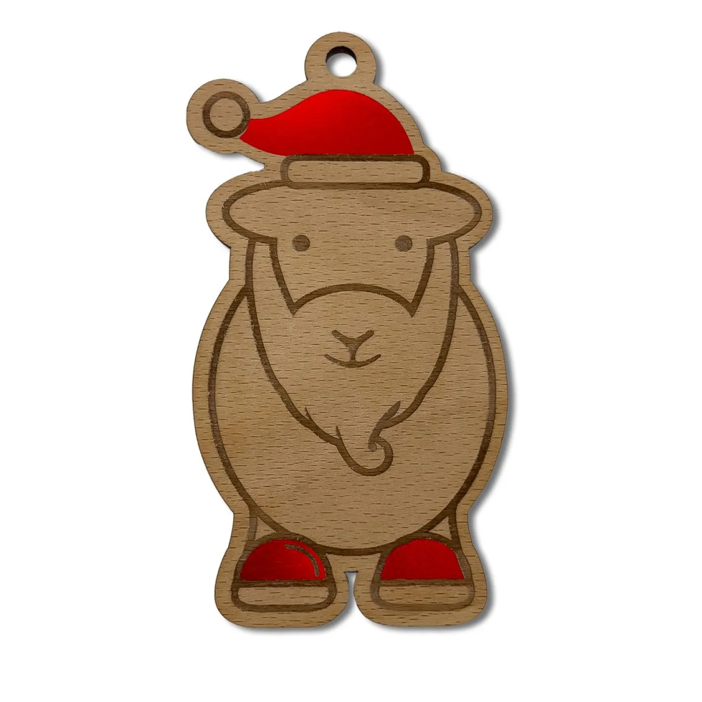 The Herdy Company Herdy Santa Wooden Christmas Decoration