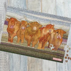 Emma Ball Highland Coos 1000 Piece Jigsaw Puzzle