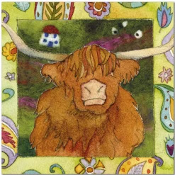 Emma Ball Highland Cow Greetings Card