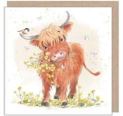 Paper Shed Design Highland Cow Greetings Card