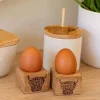 Selbrae Highland Cow Oak Egg Cups - Set of 2