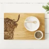 Selbrae Highland Cow Oak Serving Board - 12in