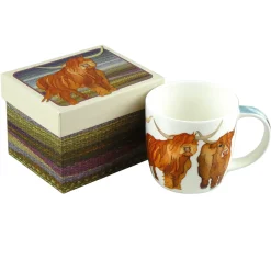 Emma Ball Highland Cows Bone China Mug (Boxed)