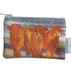 Emma Ball Highland Cow Small Zipped Purse