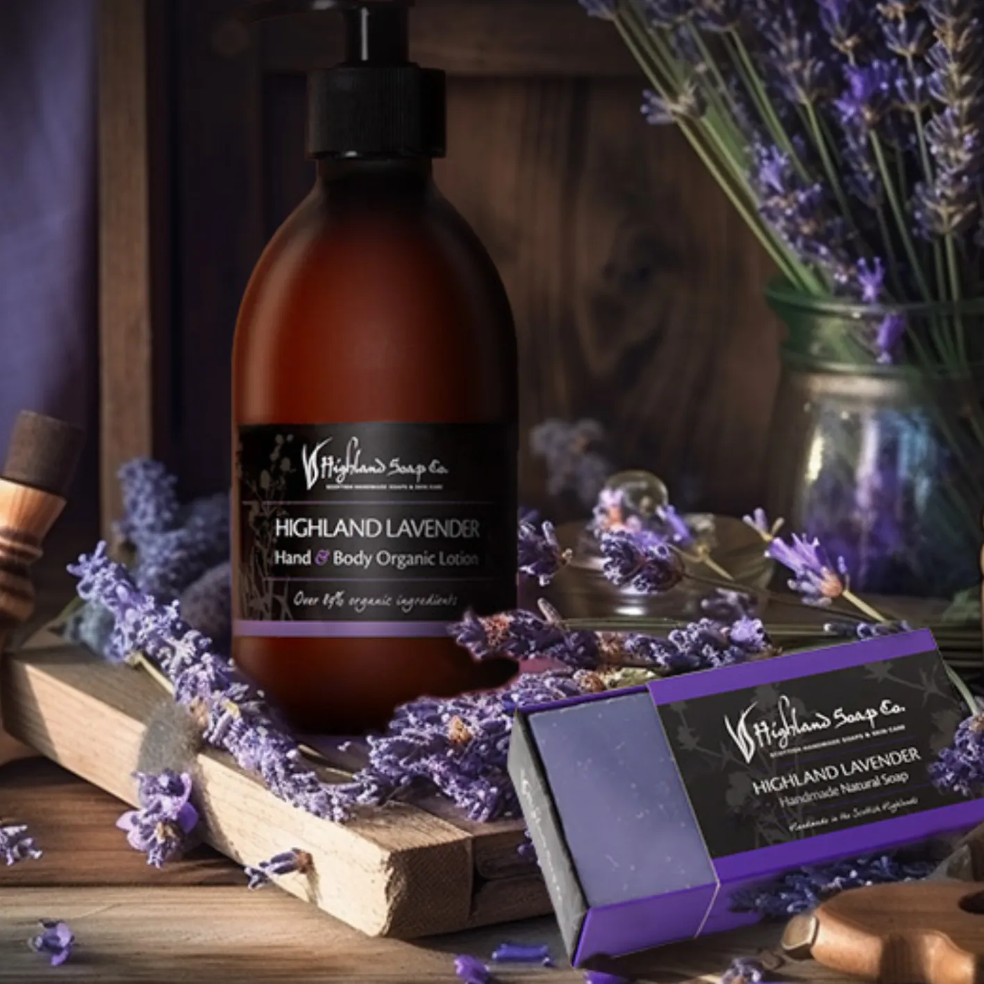 The Highland Soap Company Highland Lavender Handmade Natural Soap 190g