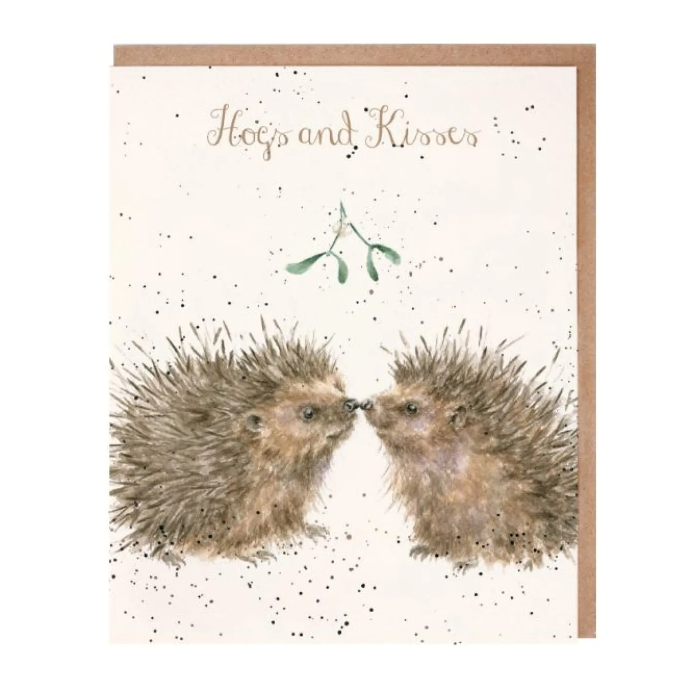 Wrendale Designs 'Hogs and Kisses' Hedgehogs Christmas Greeting Card