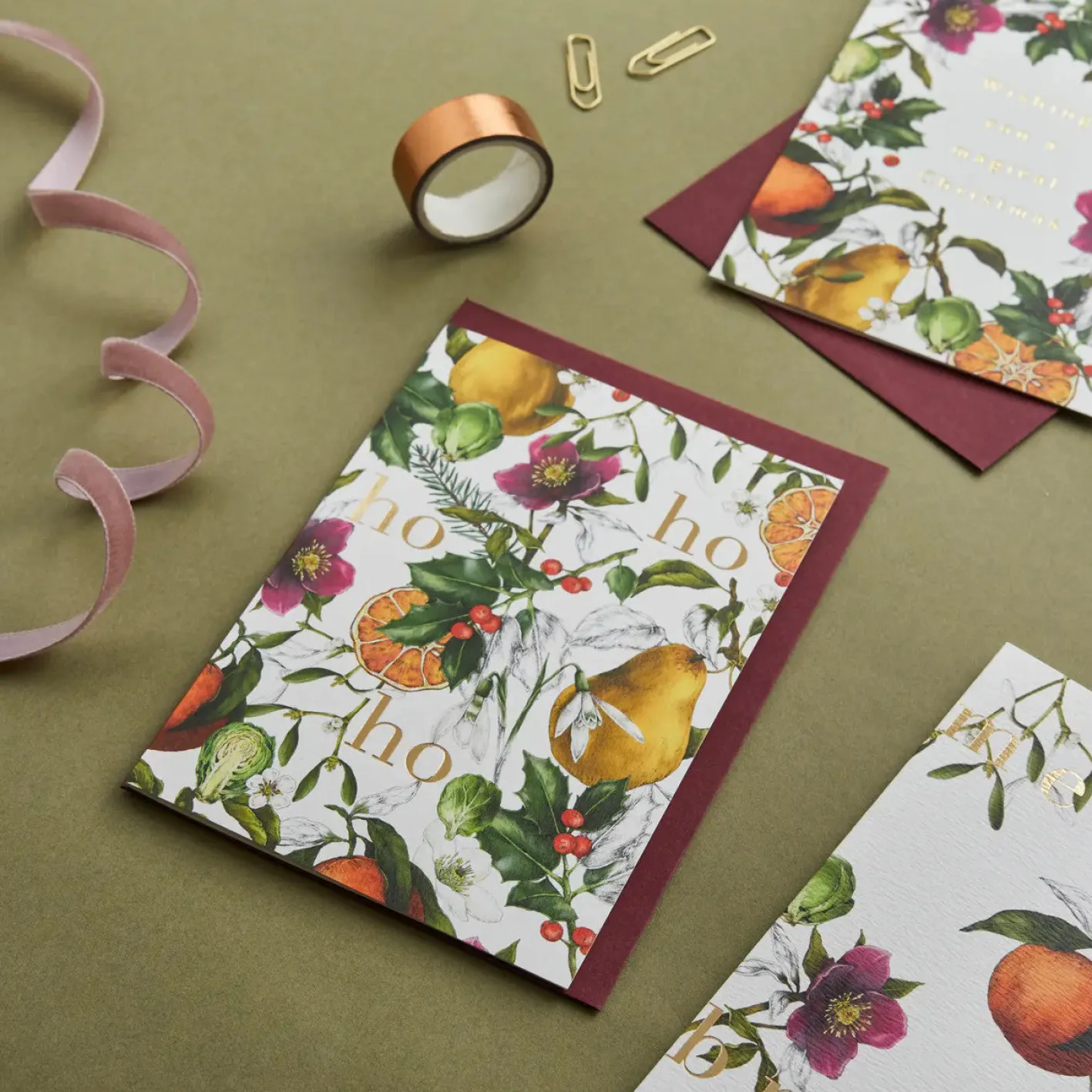 Catherine Lewis Ho Ho Ho - 'Winter Decadence' Card