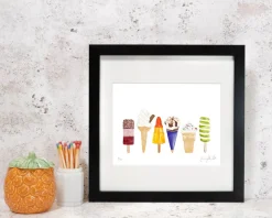 Corinne Alexander Ice Cream Print by