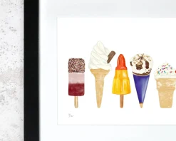 Corinne Alexander Ice Cream Print by