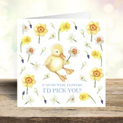 West Country Designs 'I'd Pick You' Duckling & Daffodils Mother's Day Card