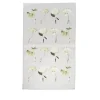 Laura Stoddart In Bloom Green Flowers Tea Towel