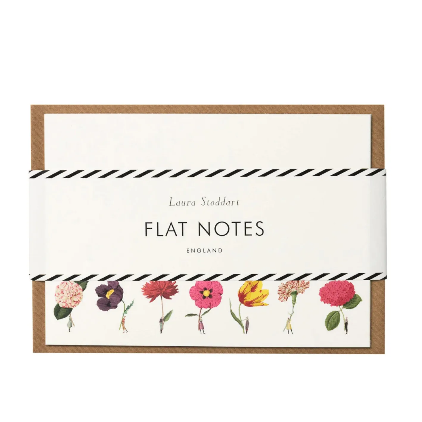 Laura Stoddart In Bloom Multi Flowers Flat Notes