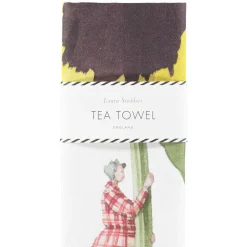 Laura Stoddart In Bloom Pansy Linen Union Tea Towel