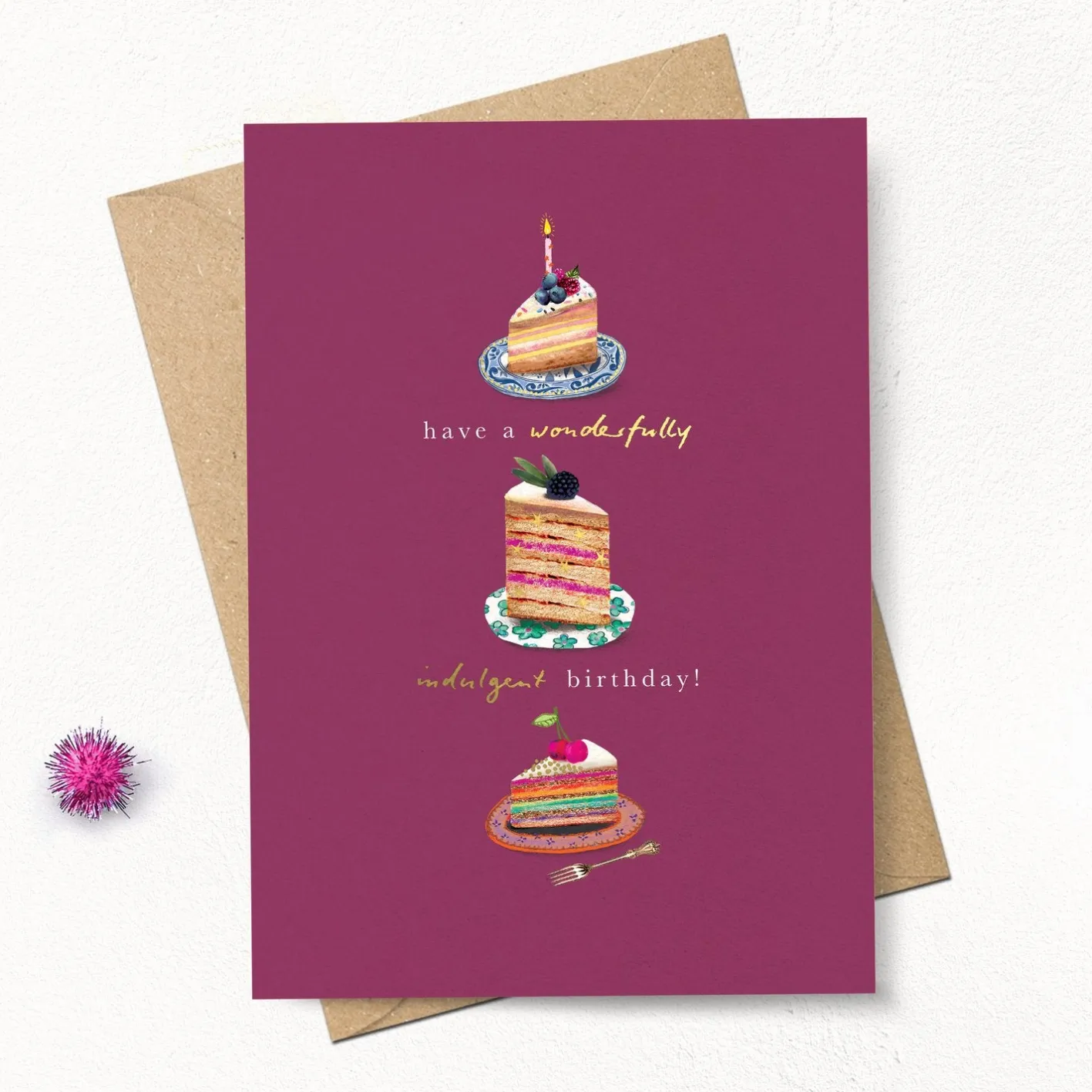 Stephanie Davies Indulgent Birthday Cake Greeting Card