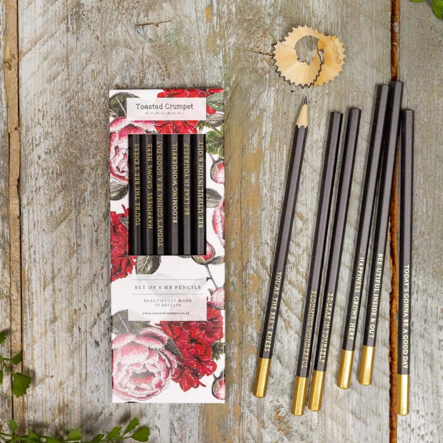 Toasted Crumpet In Full Bloom Set of 6 Pencils