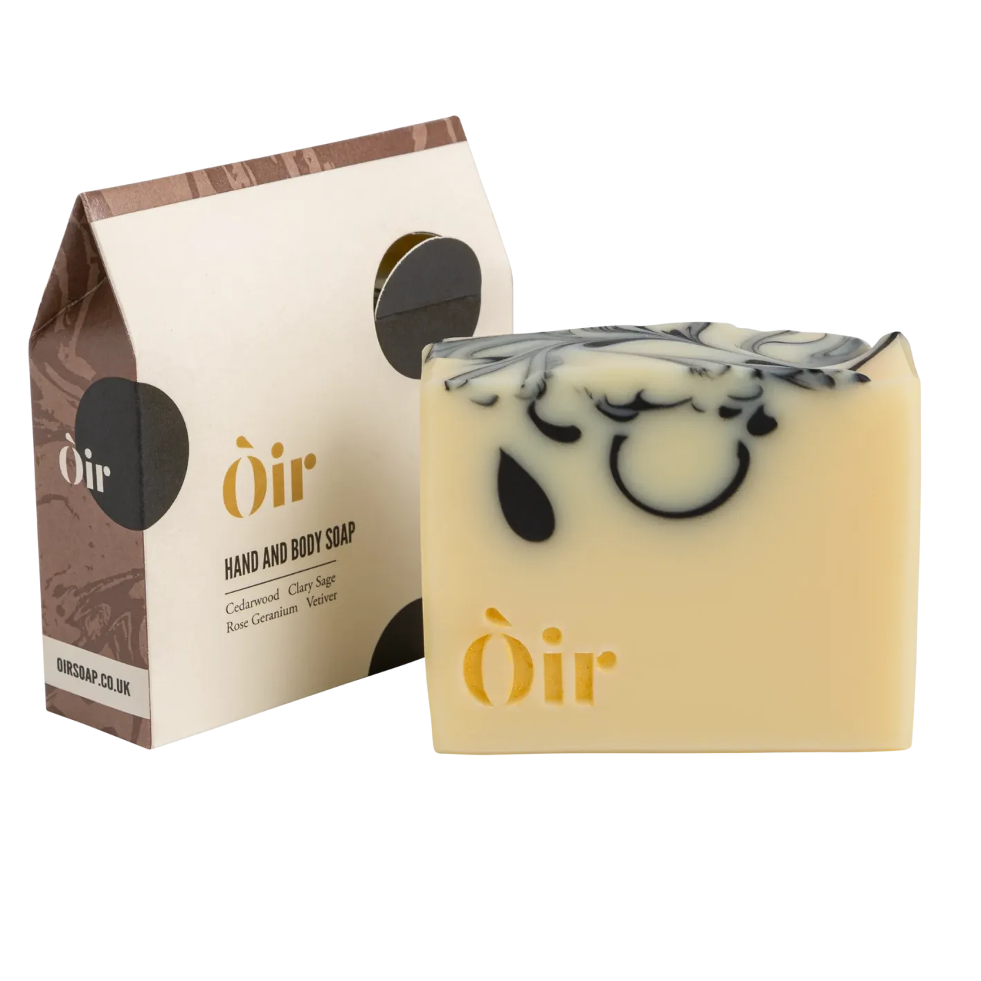 Òir Soaps Òir Cedarwood, Clary Sage, Rose Geranium, Vetiver Luxury Hand & Body Soap