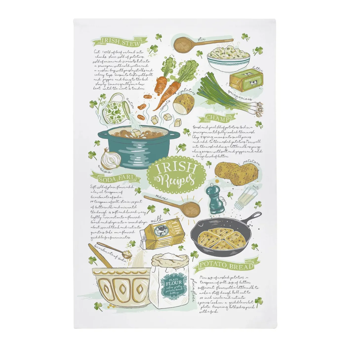 Ulster Weavers Irish Recipes Tea Towel