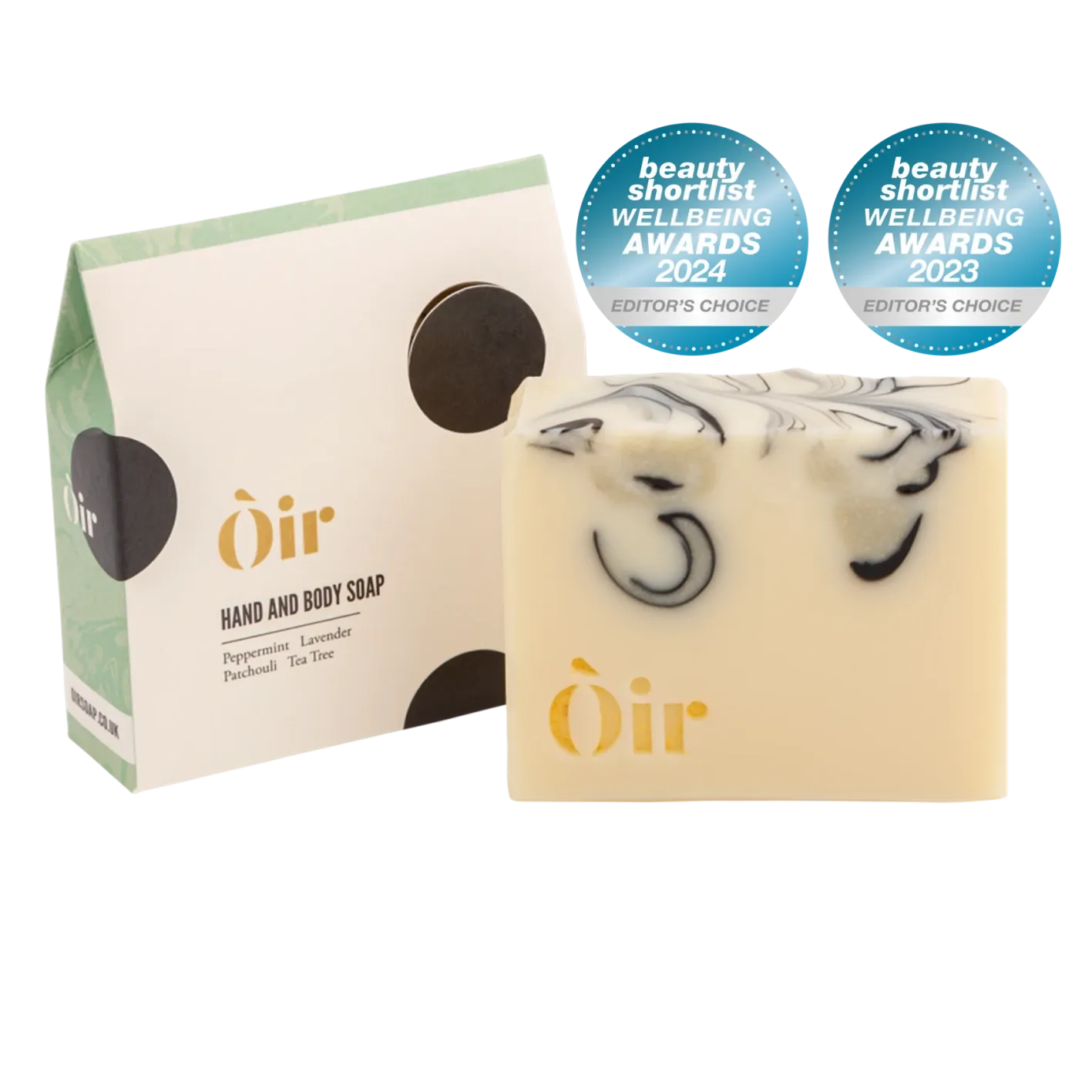 Òir Soaps Òir Peppermint, Lavender, Patchouli, Tea Tree Luxury Hand & Body Soap