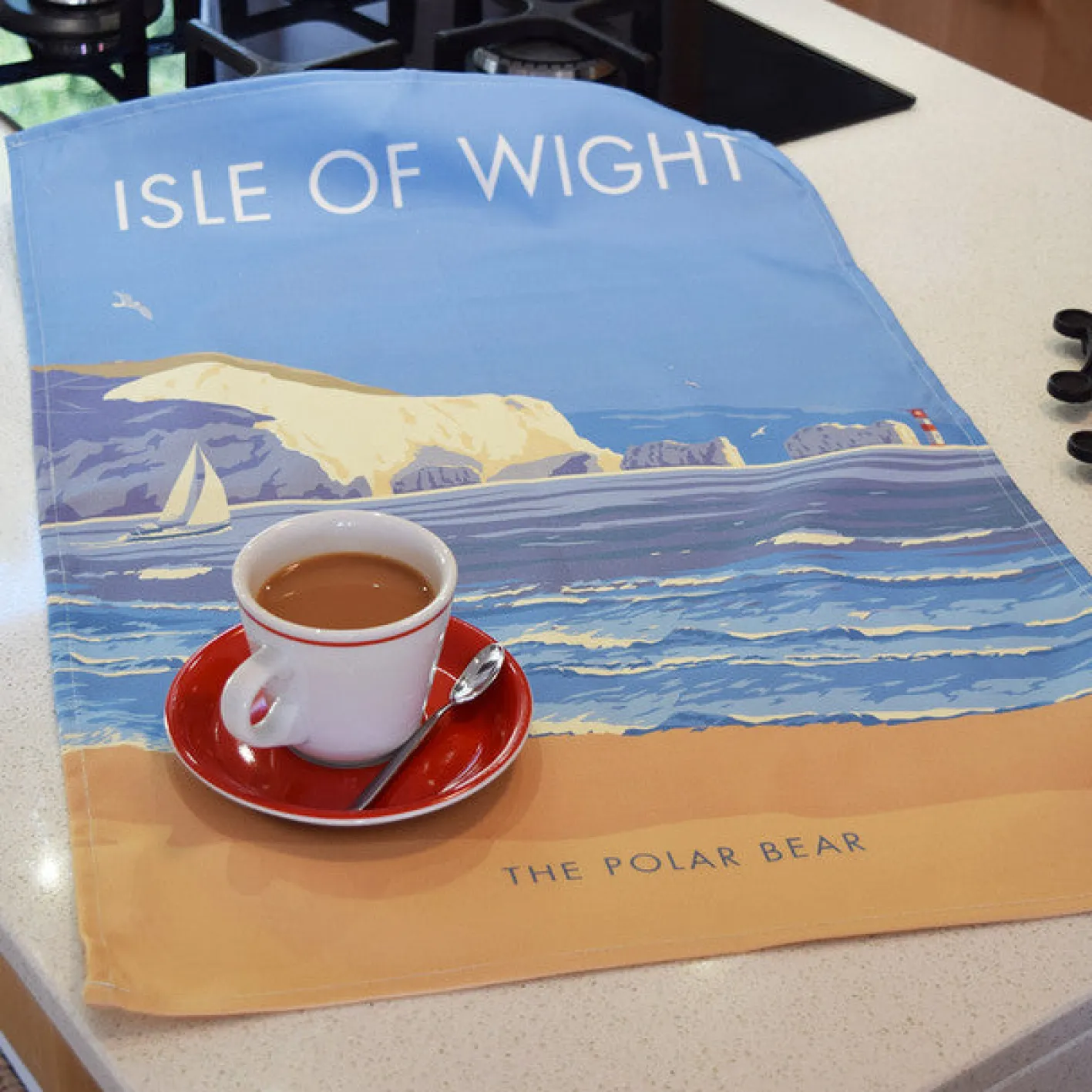 Town Towels Isle of Wight - The Polar Bear Tea Towel