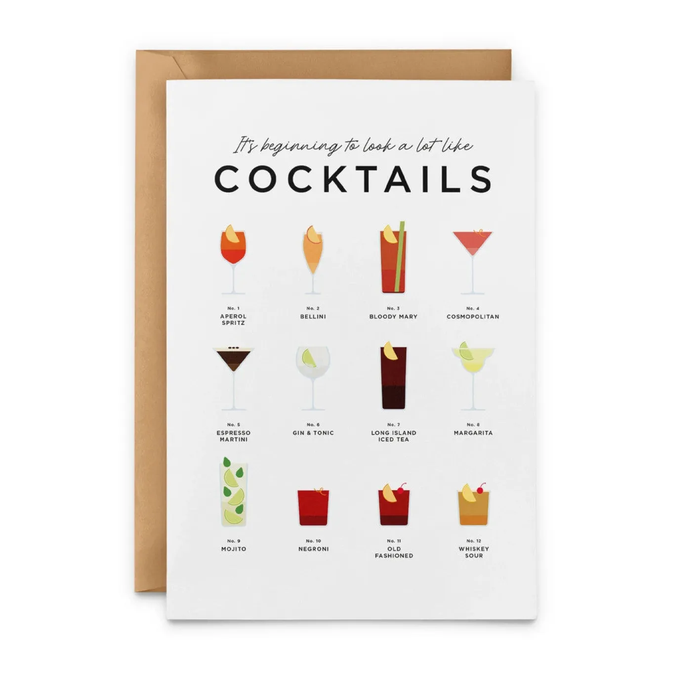 Everlong Print Co. It's Beginning to Look a Lot Like Cocktails Card