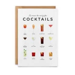 Everlong Print Co. It's Never Too Early for Cocktails Card