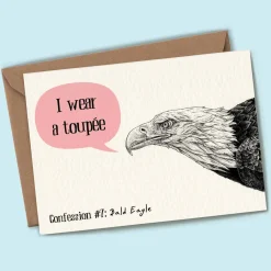 Bewilderbeest I Wear A Toupee Greetings Card
