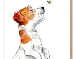 Paper Shed Design Jack Russell and Bee Greetings Card