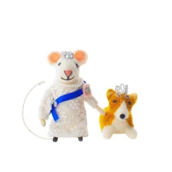 Sew Heart Felt Jubilee Queen Mouse with Princess Corgi