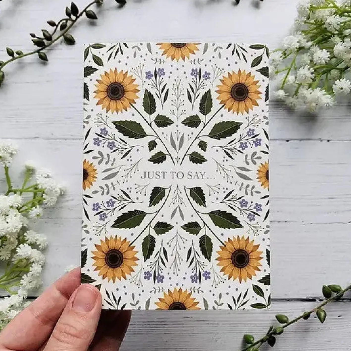 Becky Amelia Just to Say Greetings Card