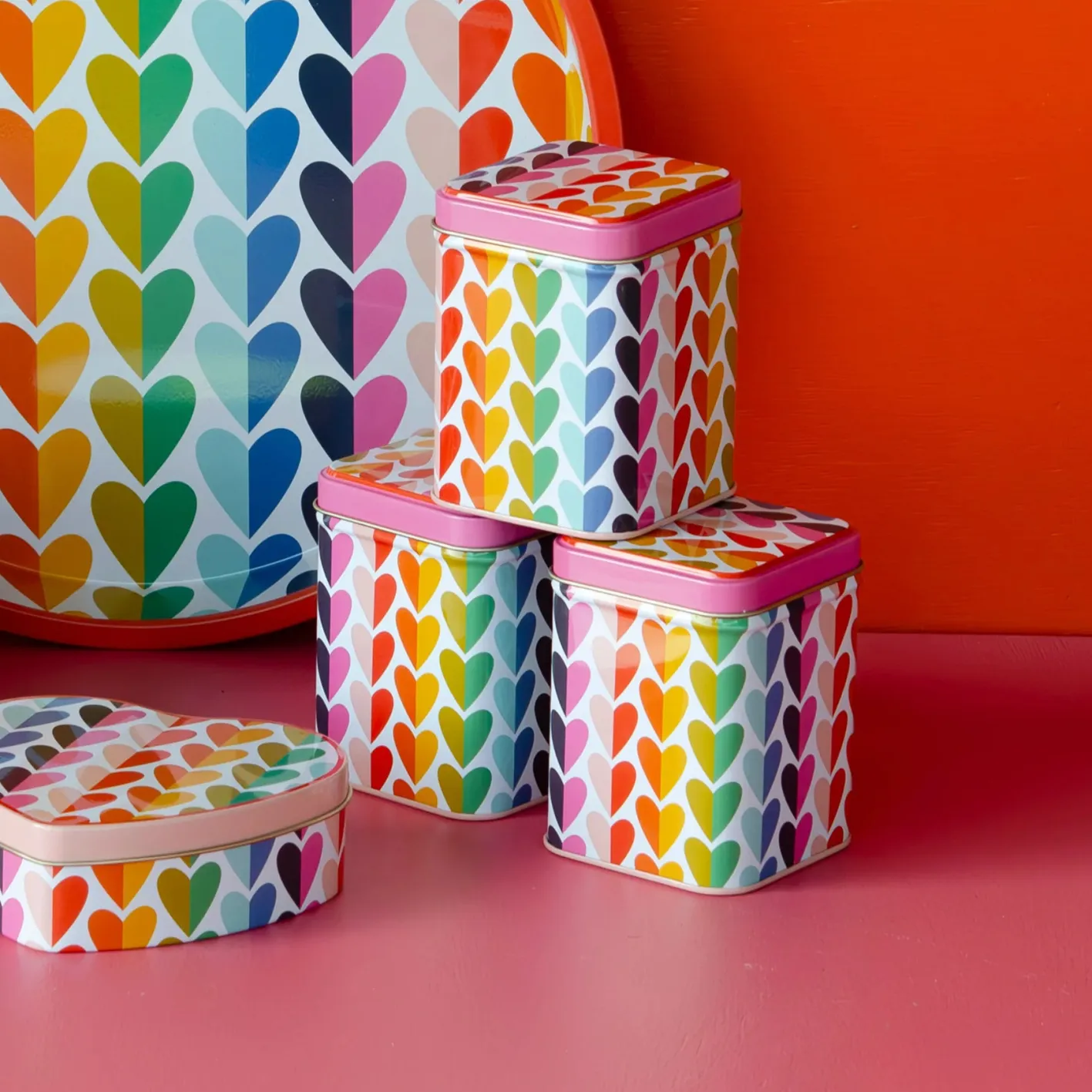 Elite Tins Kate Rhees Hearts Mini Tea Tin