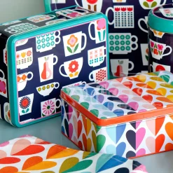 Elite Tins Kate Rhees Teacup Deep Rectangular Tin