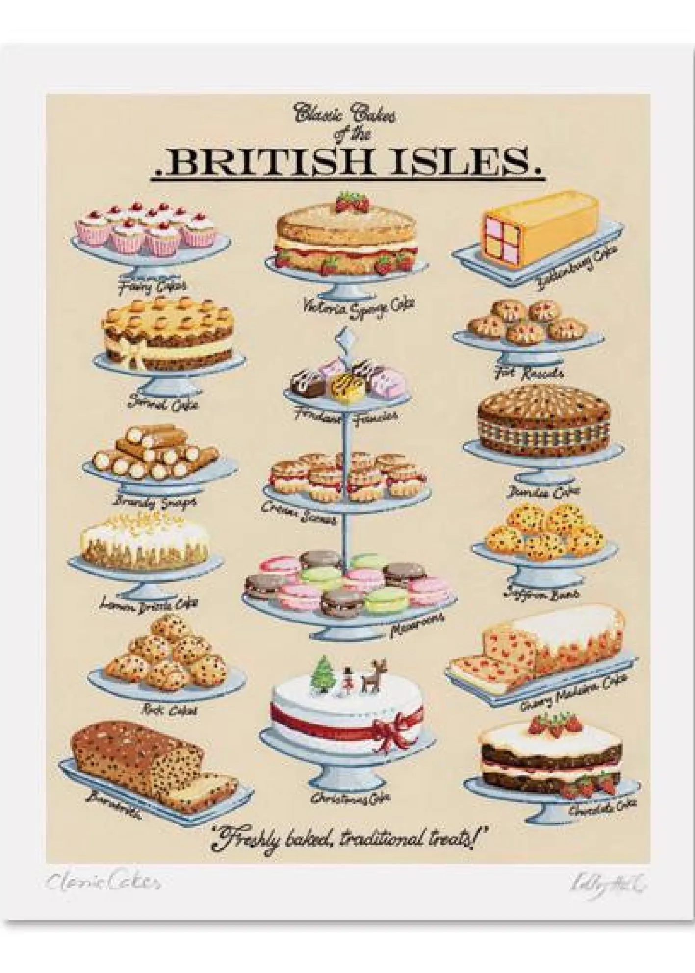 Kelly Hall Designs Kelly Hall Classic Cakes Print