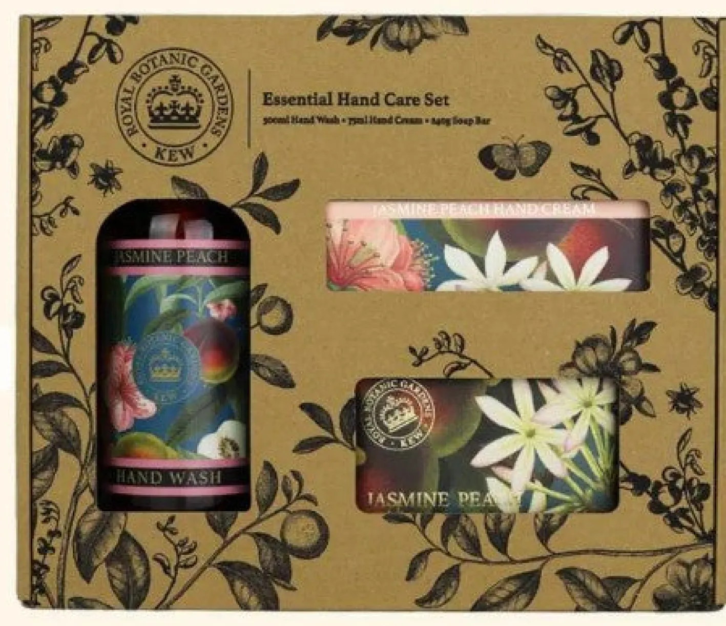 English Soap Company Kew Gardens Jasmine Peach Essential Hand Care Gift Box