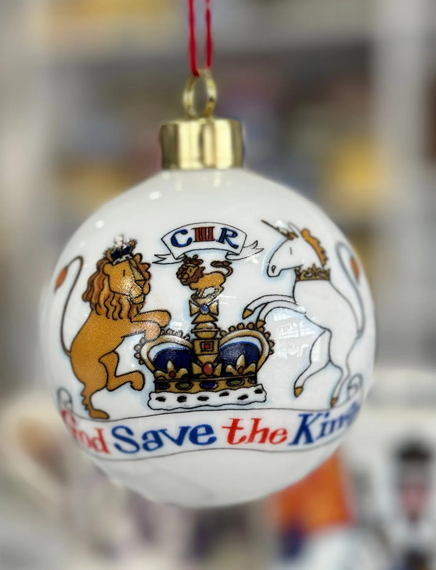 Alison Gardiner King Charles III Coronation China Bauble