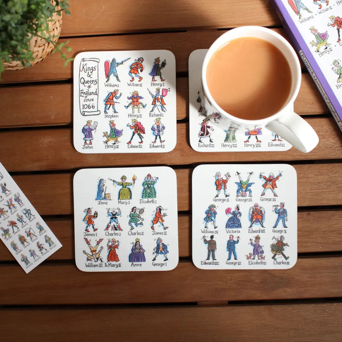 Picturemaps Kings & Queens Set of 4 Coasters