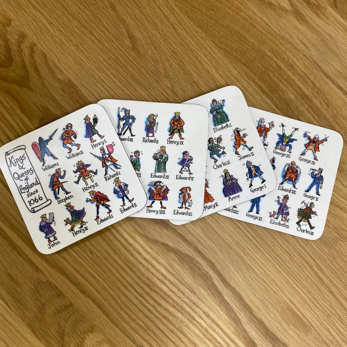 Picturemaps Kings & Queens Set of 4 Coasters
