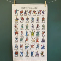 Picturemaps Kings and Queens of England Tea Towel