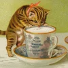 Madame Treacle Kitty - Little Vintage Greeting Card